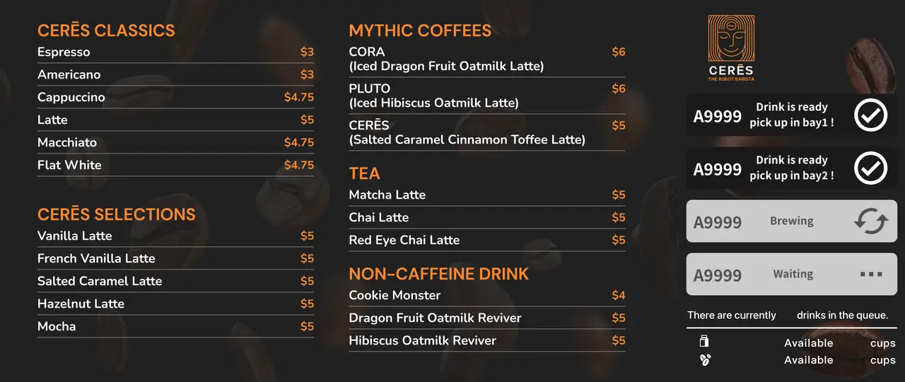 Texas menu